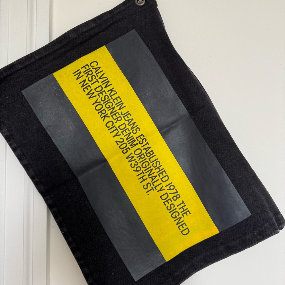 SOLD 🚫 Calvin Klein 205W39NYC black denim zip-up bag